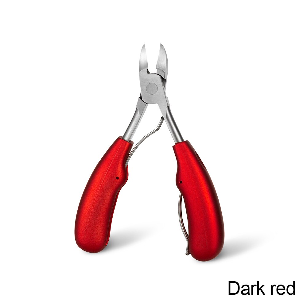 Toe Nail Clippers Nail Correction Thick Nails Ingrown Toenails Nippers Cutters Dead Skin Dirt Remover Pedicure Care Tool: red-a