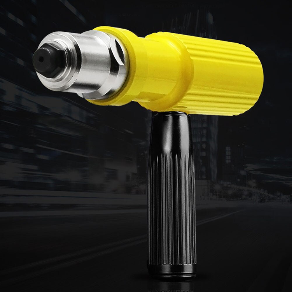 Home Insert Nut Clip Power Drill Wrench Cordless Riveting Portable Anti Slip Rivet Adapter Set Metal Nozzle: Yellow