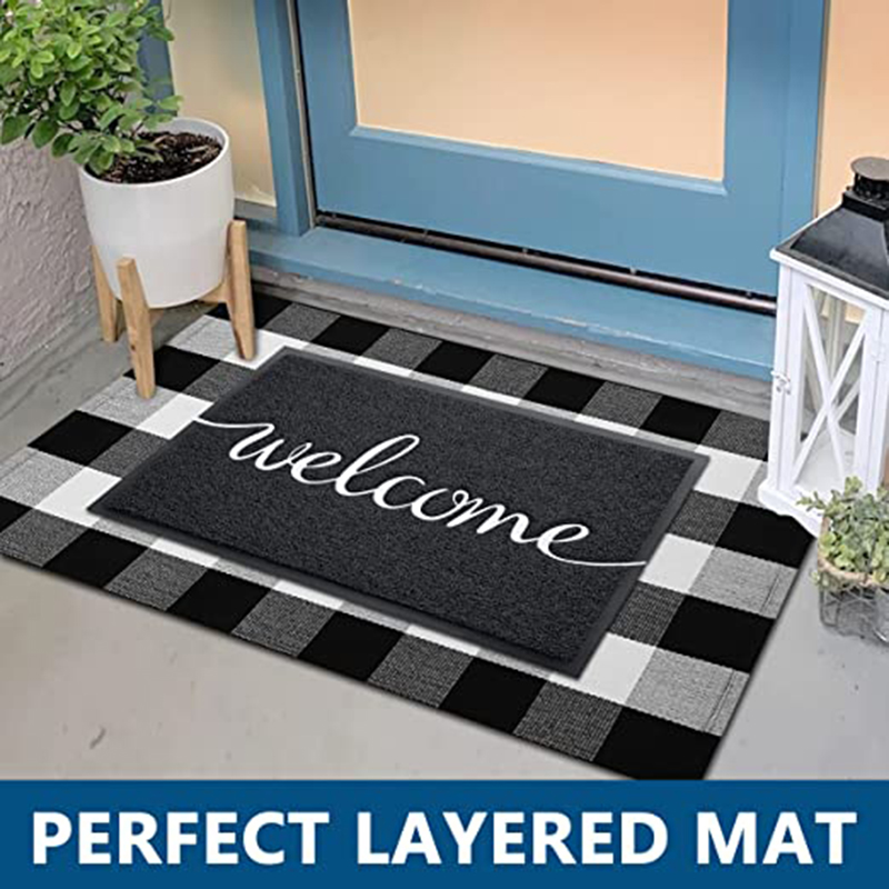 Hei utendørs velkomstmatte utendørs/innendørs inngang dørmatte teppe hjem inngang utendørs matte veranda list 30 " x17.5 ", hjemmetepper
