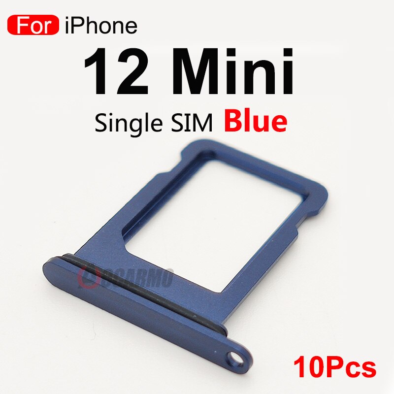 Aocarmo 10 sztuk/partia Sim taca uchwyt dla iPhone 12 mini mini gniazdo karty SIM taca uchwyt adapter gniazdo części zamienne