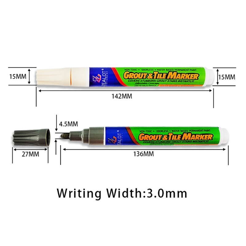 Tegel Hiaten Reparatie Kleur Pen Waterdicht Dirt-Proof Speciale Mooie Naad Vloer Opfriscursus Marker Refill Voor Keuken Badkamer