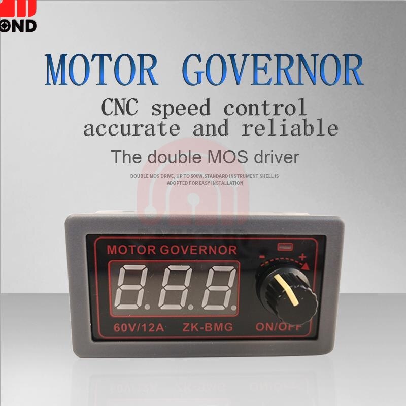 DC 9-60V 12V 24V 12A 20KHz 500W Einstellbare PWM Motor CNC Speed Controller DC Motor Controller Digital Display Gouverneur Schalter