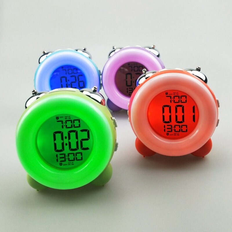 Kids Digital Alarm Clock Lovely Clock Toddler Children Boys &amp; Girls Bedroom Clock Students to Wake up at Bedroom