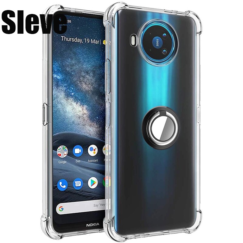 For Nokia 8.3 5G Case Shockproof Soft Finger Ring Holder Clear Airbag Case For Nokia 8.3 Nokia8.3 5G TA-1243 TA-1251