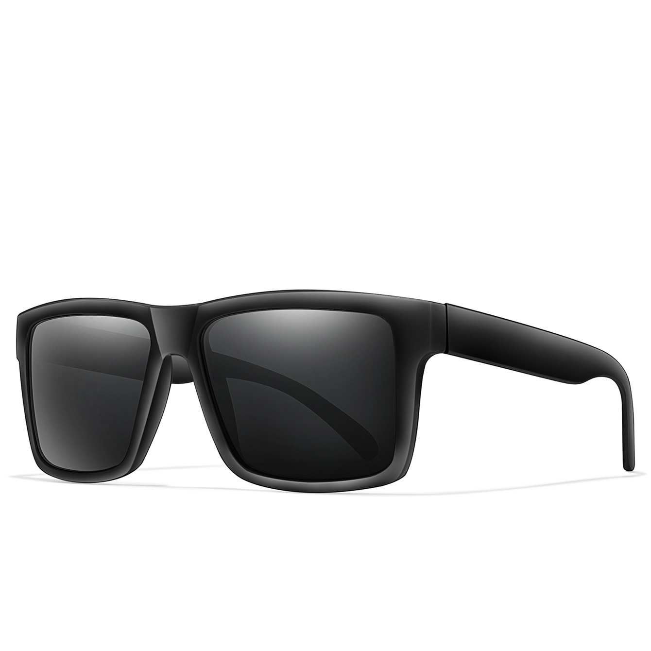 Gafas de sol polarizadas para ciclismo para hombres y mujeres, gafas cuadradas clásicas con protección UV para pesca al aire libre, conducción, lentes coloridas: Blanco