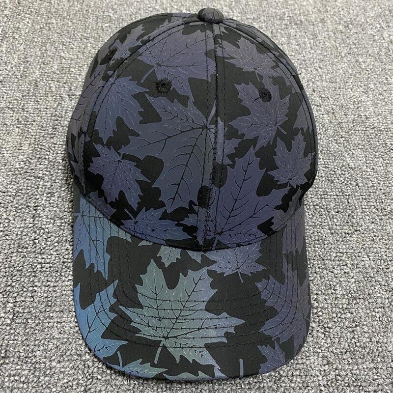 2020 novo colorido maple leaf boné reflexivo boné selvagem colorido reflexivo boné de beisebol chapéu de golfe casual SL-07