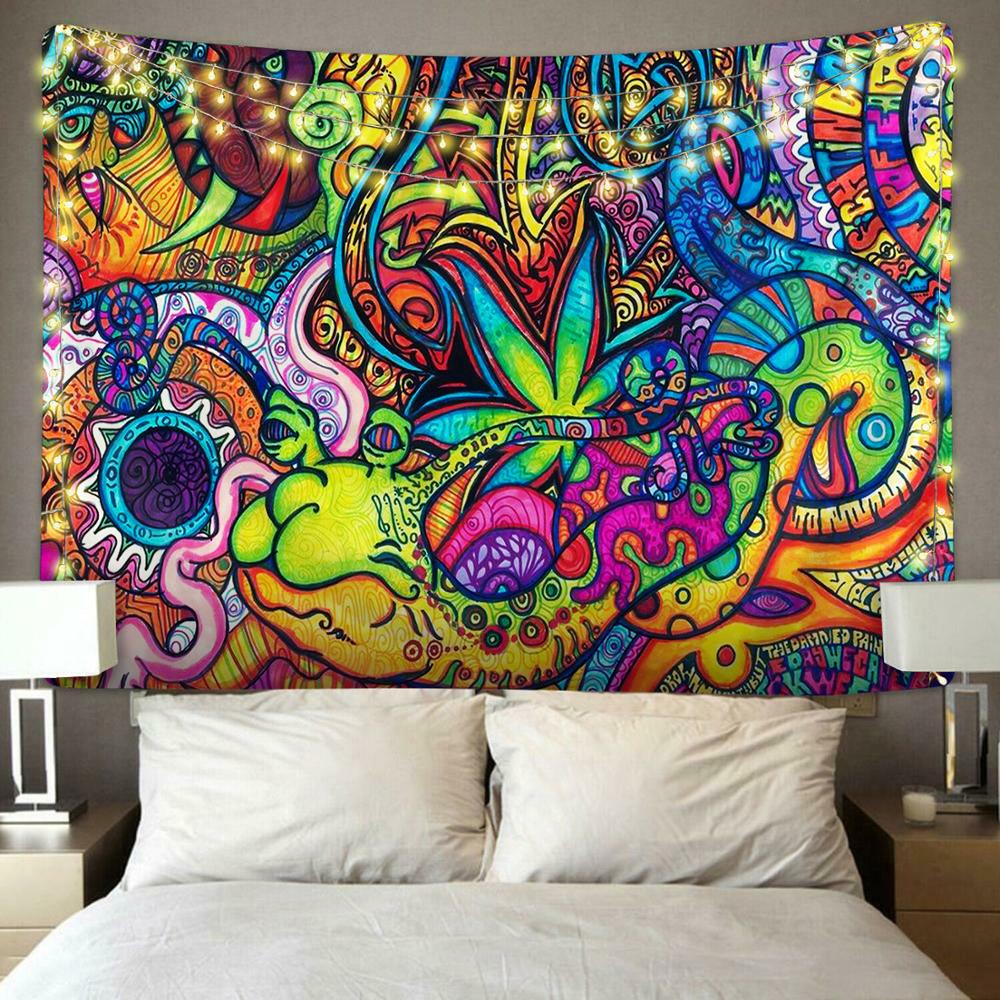 Psychedelic Wall Tapestry Wall Hanging House Hippie Tapestry Mandala Wall Carpet Blanket Boho Home Decorative T241