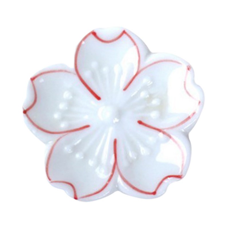 Keramische Sakura Bloesems Eetstokjes Houder Lepel Vork Chopstick Rest Stand Keuken Gereedschap Servies Eettafel Decoratie: white