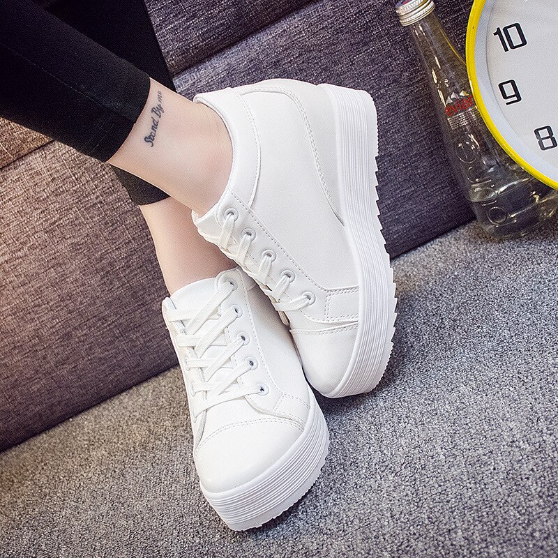 Tleni spring sports shoes increased female running shoes students wild thick white sports shoes women ZW-63