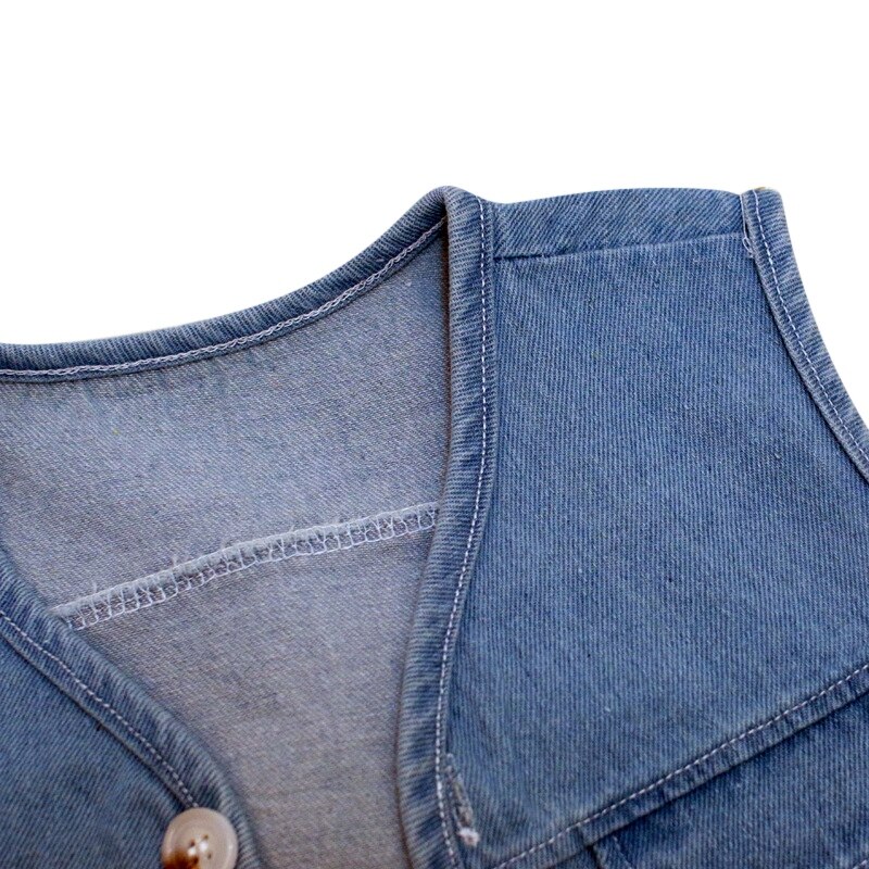 Kinderkleding Baby Denim Dragen Kinderen Mouwloos Vest Baby-En Najaar Vest Season