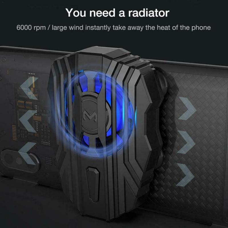 Radiador de teléfono móvil para juegos, Enfriador de Teléfono Universal, soporte de ventilador de refrigeración portátil, funda de ventilador, Gamepad de potencia