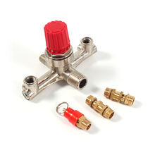 ANENG Double Outlet Tube Alloy Air Compressor Switch Pressure Regulator Valve Fitting Part For Piston Air Compressor