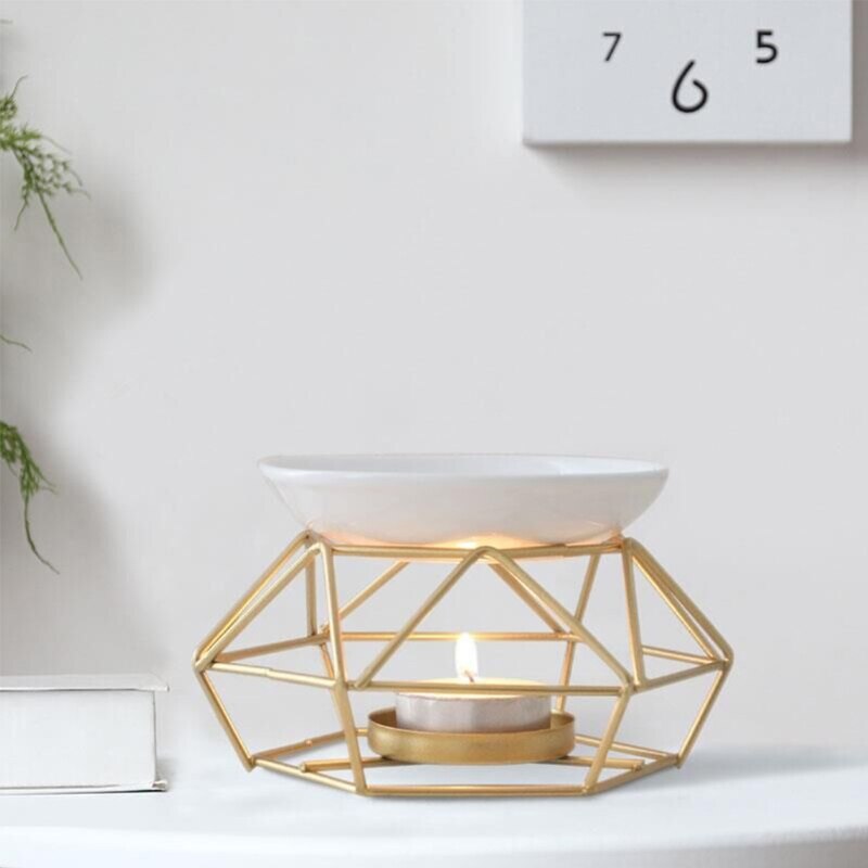 Aromatische Olie Brander, Geometrische Keramische Essentiële Olie Kaars Houder Wax Melt Brander Warmer Smelter Geur Voor Thuis Offi