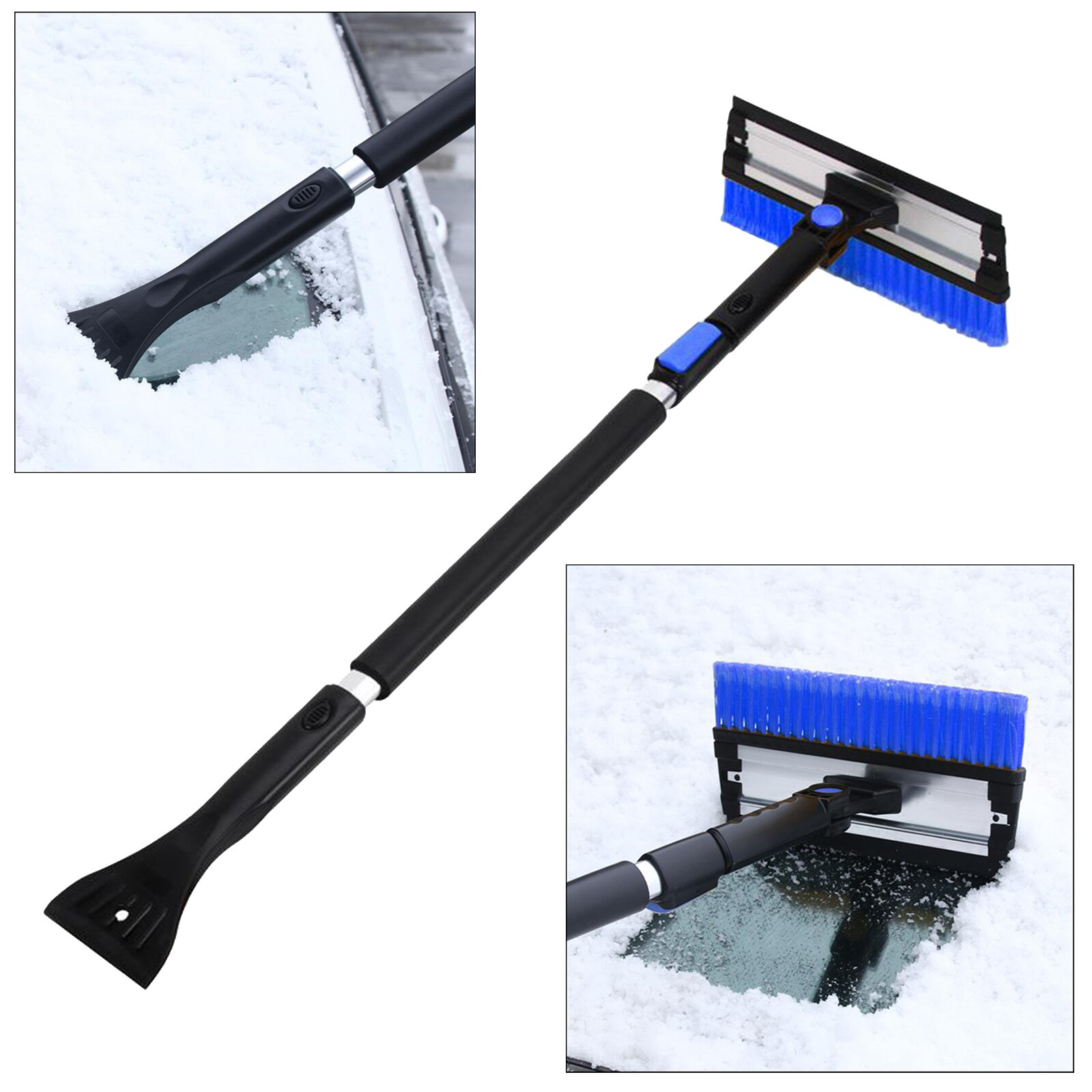 Extendable Snow Brush Detachable Ice Scraper with Soft Foam Grip for Home Window ,Cars, Trucks, SUV Windowshield (Heavy Duty)