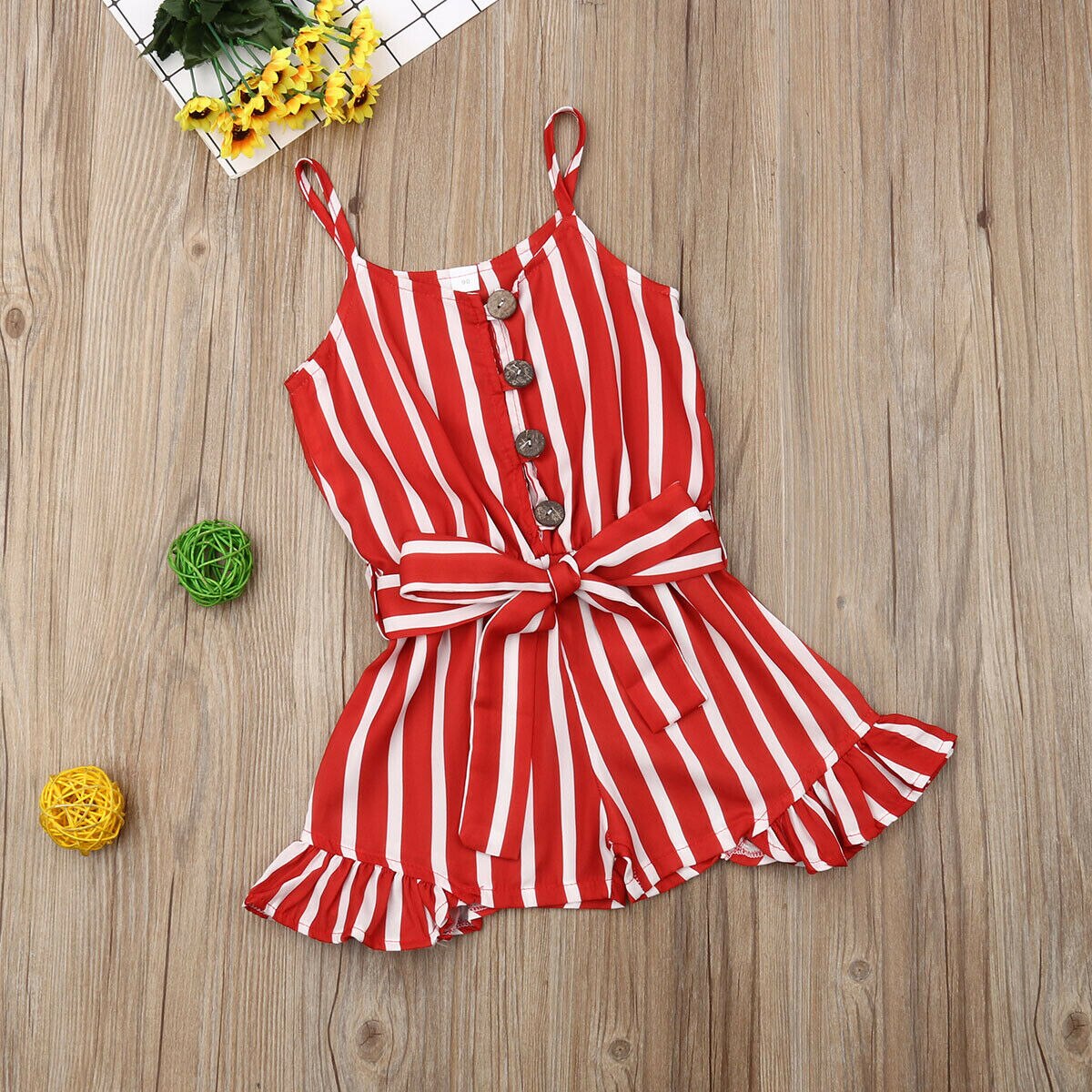 Ropa para niñas pequeñas, pelele a rayas con tirantes, mono sin mangas de gasa para playa, de verano