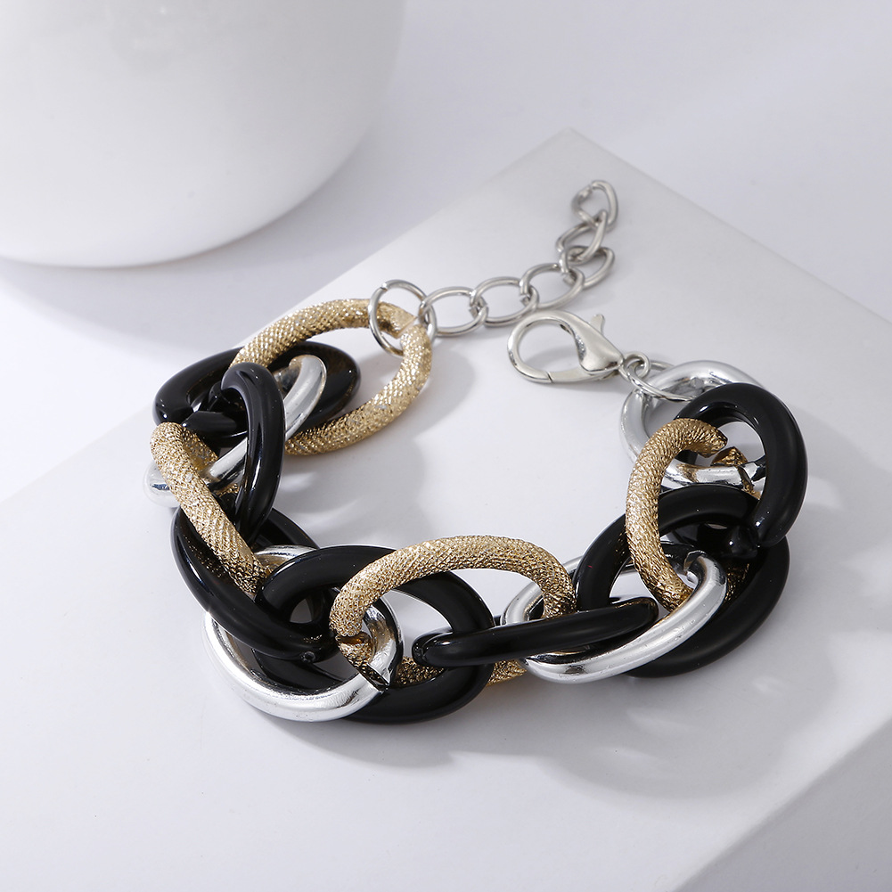 Vintage Luipaard Metalen Hars Acryl Ketting Armbanden Voor Vrouwen Punk Chunky Armband Vrouwelijke Sieraden: 1