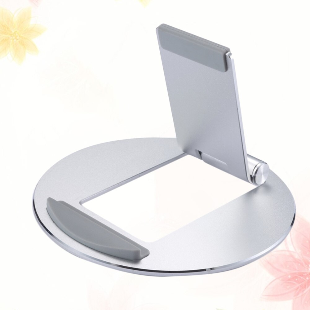 Tablet PC Shelf Portable Foldable Desktop Shelf Universal Simple Supportive Shelf for Office Home (Silver)