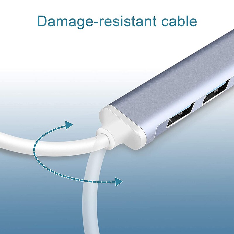 Usb hub 3.0 2.0 4 port splitter bærbar pc computer computer notebook tilbehør til macbook lenovo xiaomi aluminium multi extender gadget
