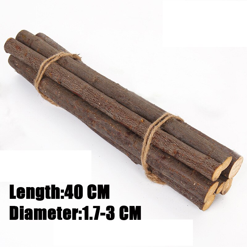50 Stuks Houten Stok Natuurlijke Tak Boomschors Log Schijven Sticks Diy Ambachtelijke Benodigdheden Voor Bruiloft Party Schilderij Decoratie: 06-40cm 7PCS