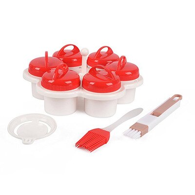 6pcs/set Egg Cooker Poachers Silicone Fancy kitchen accessories Cup Egglettes Fancy Shape Non-stick Accessories: A