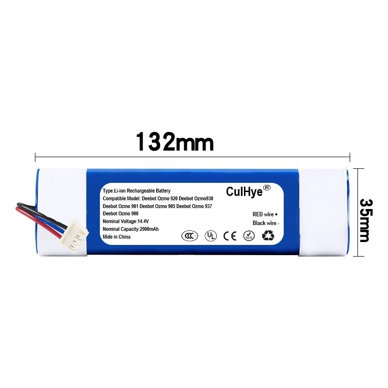 2900 mah 14.8v/14.4v tyhjiöakku ecovacsille deebot ozmo 900 deebot ozmo 920 deebot ozmo 930 deebot ozmo 901 deebot ozmo 905
