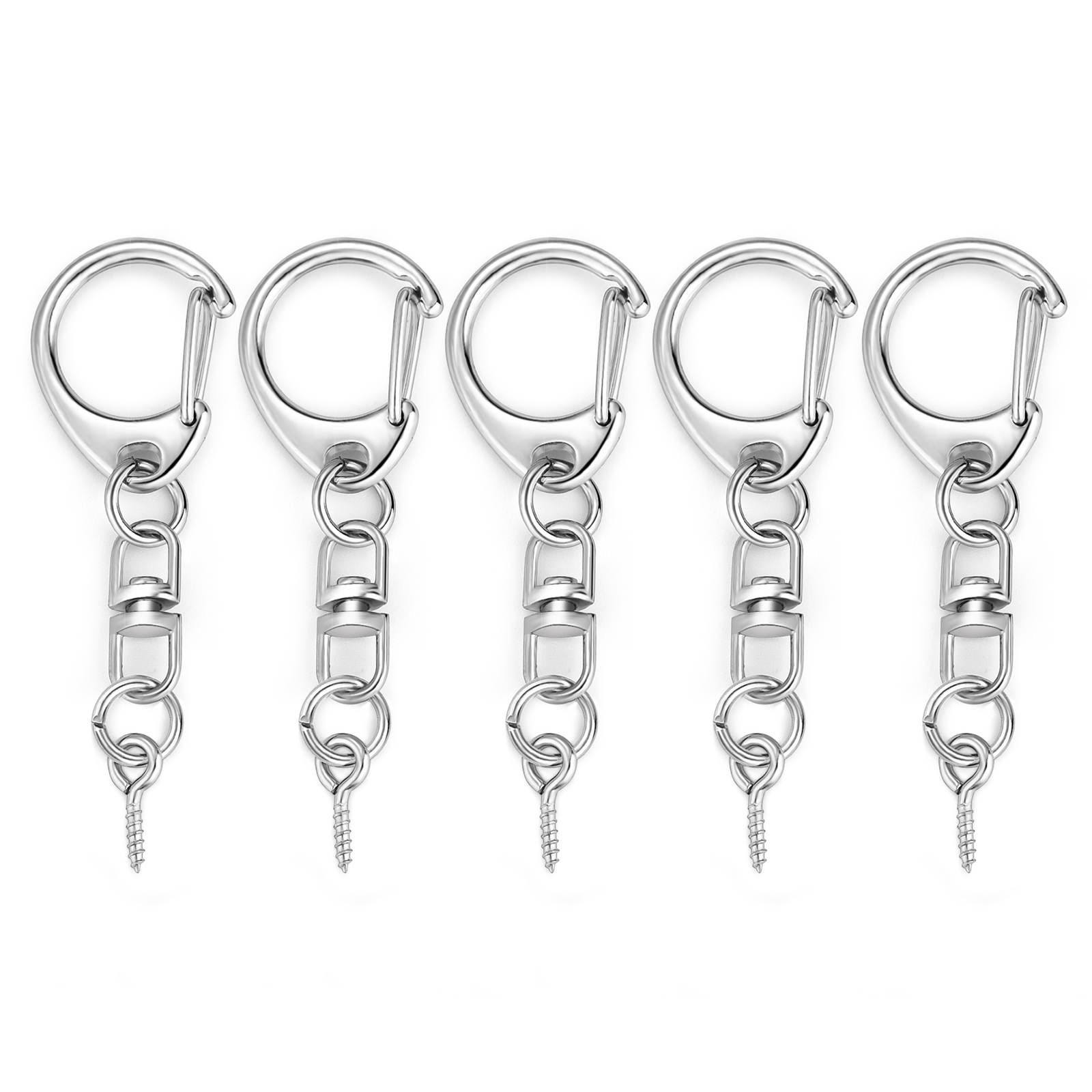 5/10 Stuks Karabijn Sleutelhanger Sleutelhanger C Vorm Sluitingen Connector Haak Voor Diy Sieraden Maken Vinden Sleutelhanger accessoires: L / groen