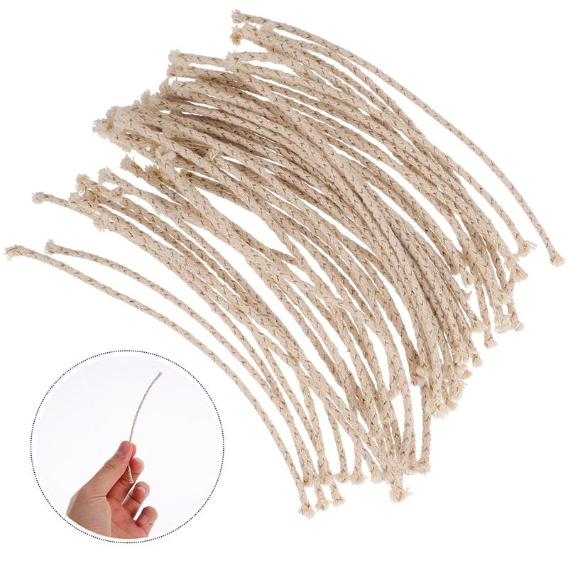 50pcs Alcohol Lamp Cotton Thread Cotton Candle Wick Rope DIY Candle Thread
