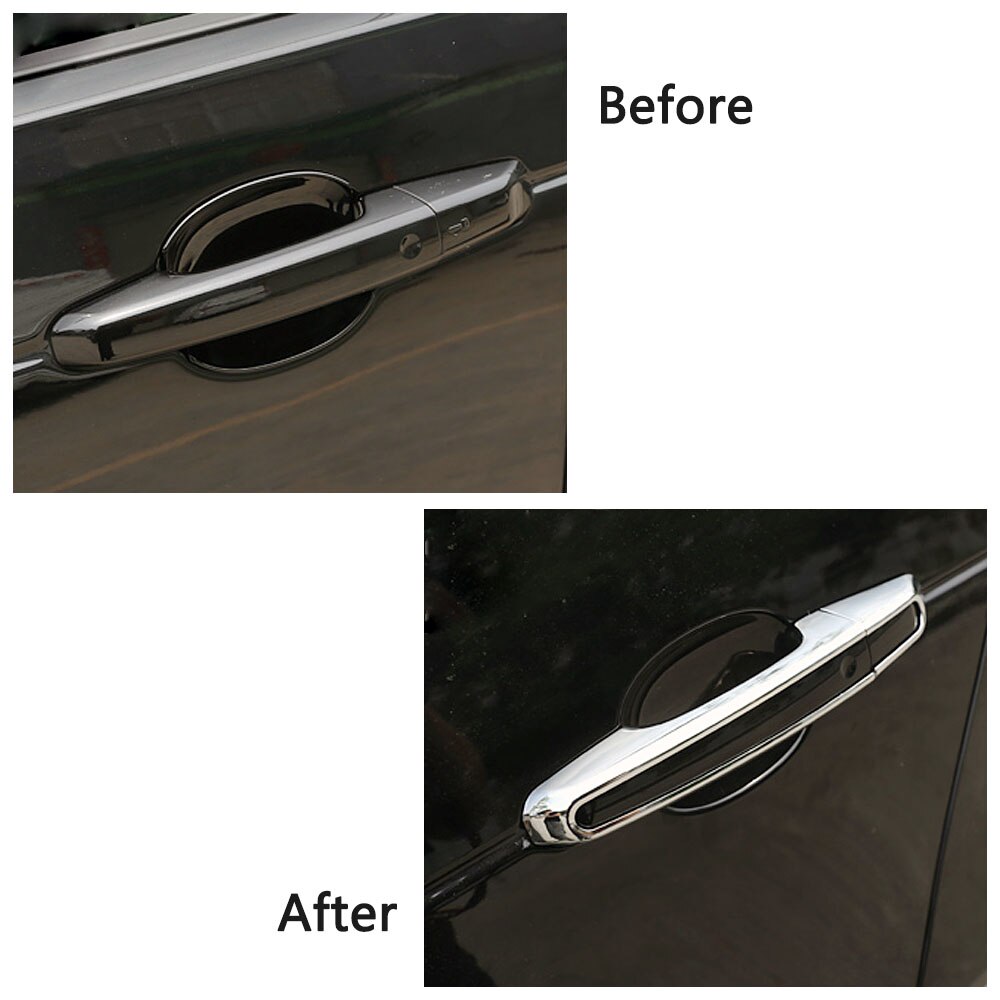 For Jaguar E-PACE XE XF XFL F-Pace Chrome Exterior Side Door Handle Cover Trim For Land Rover Discovery Range Rover Sport L494