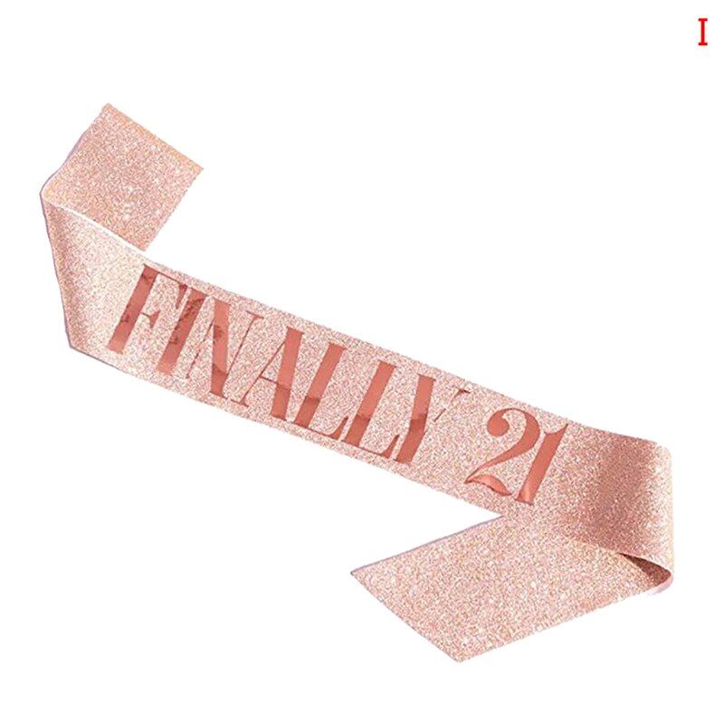 Ceinture en Satin pour anniversaire de 21 ans, fournitures de fête pour reine et fille, décoration d'anniversaire: I