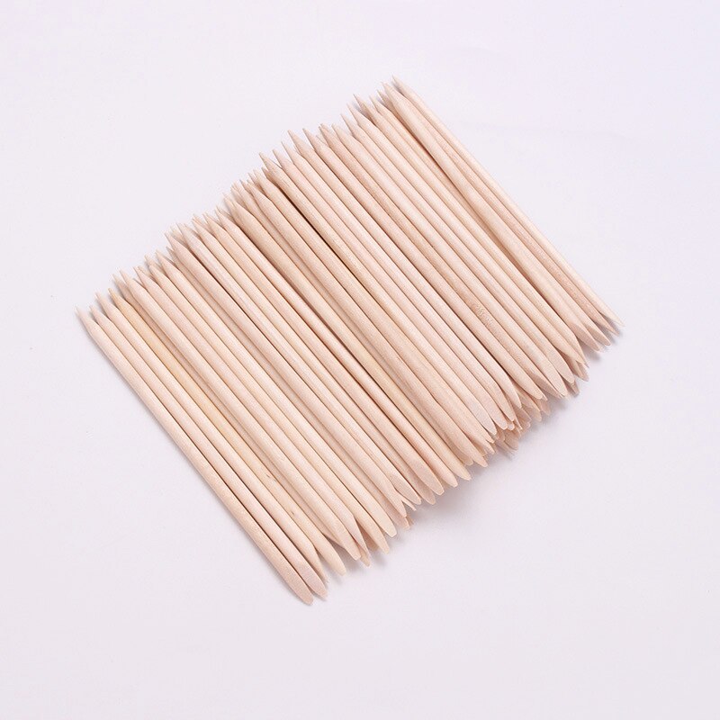 Manicure tools orange stick wooden sign dead skin push 11.4cm double head 100pcs/50pcs bag with dot drill stick