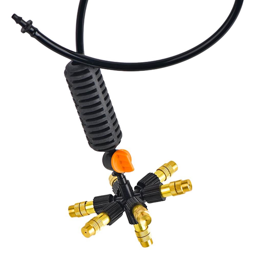 Wisząca dysza zamgławiająca system nawadniania z zraszaczem mgły wodnej 5/7-kierunkowy regulowany zestaw opryskiwacza robić nawilżania szklarni