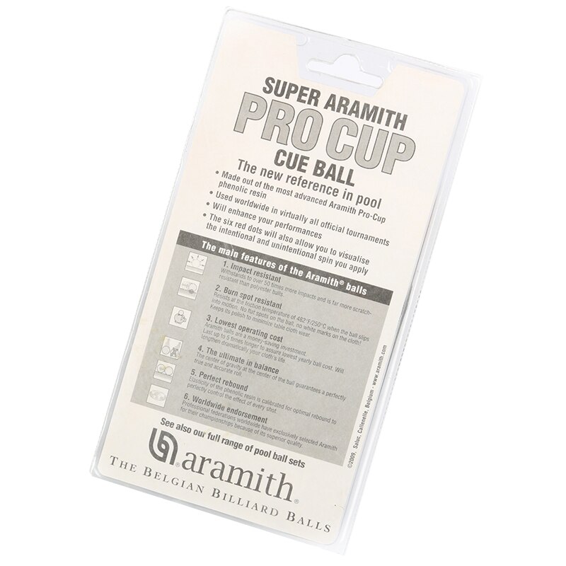 Superior Resin Pro Cup Billiard Pool Cue Ball With Red Dots