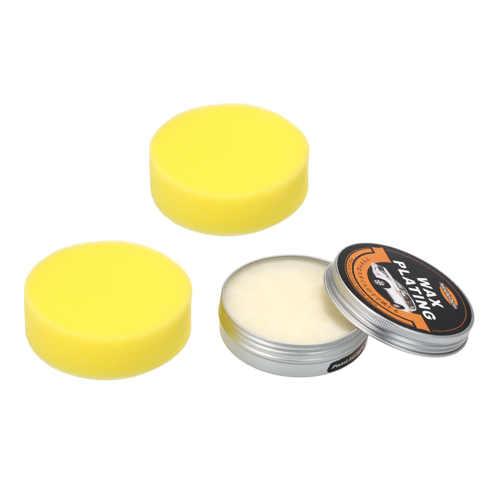 Car Polishing Paste Wax Scratch Repair Agent Paint Car Crystal Hard Wax Paint Care Waterproof Coating Wax With 2PCS Free Sponge