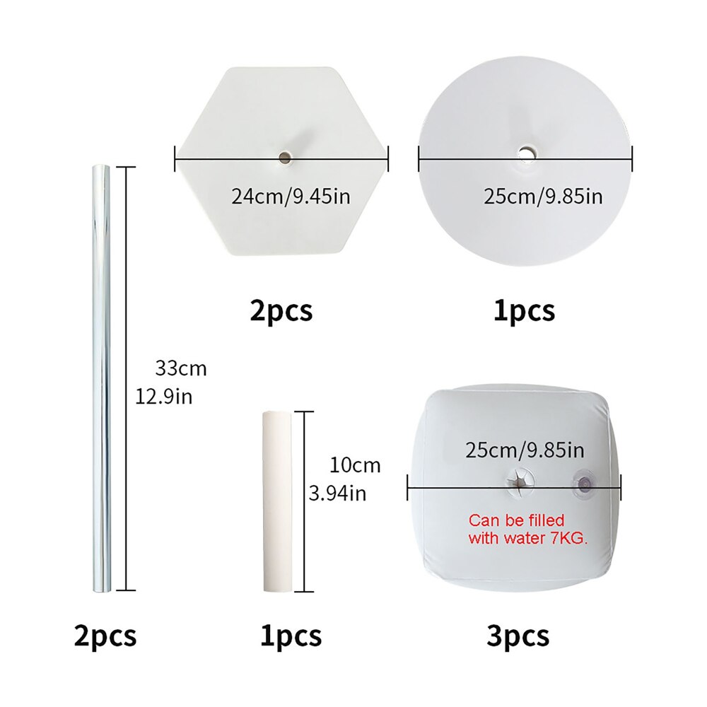 2.5M Wedding Arches Round Backdrop Stand Balloon Arch Ring Bracket Circle Ballon Column Base for Birthday Proposal Scene Layout