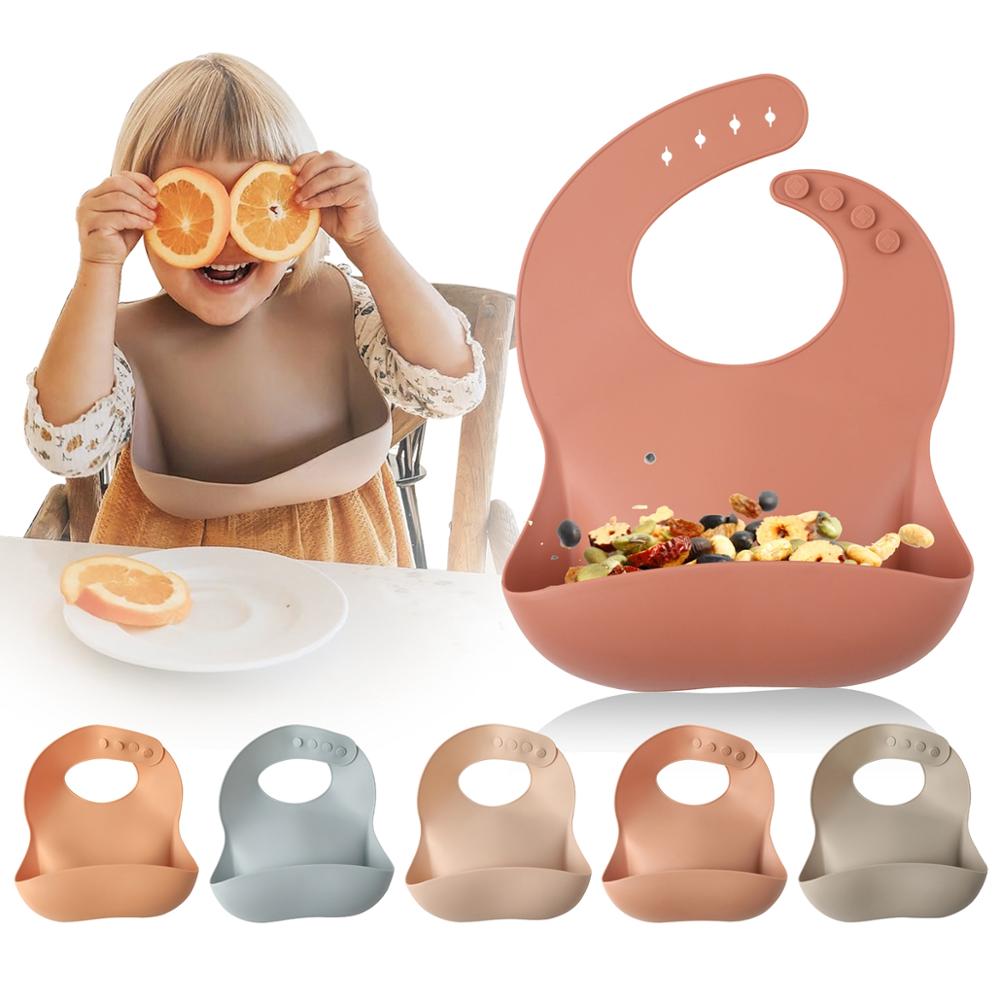 Bavoirs en Silicone pour enfants | Vaisselle d'alimentation en Silicone pour bébés, bavoirs de bébé en bas âge, alimentation petit déjeuner