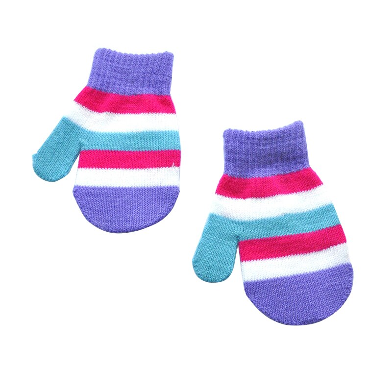 Balleenshiny Peuter Magic Stretch Zachte Gebreide Wanten Baby Jongens Meisjes Winter Handschoenen Kids Winter Handschoenen Wanten Voor 1-4Y: Paars