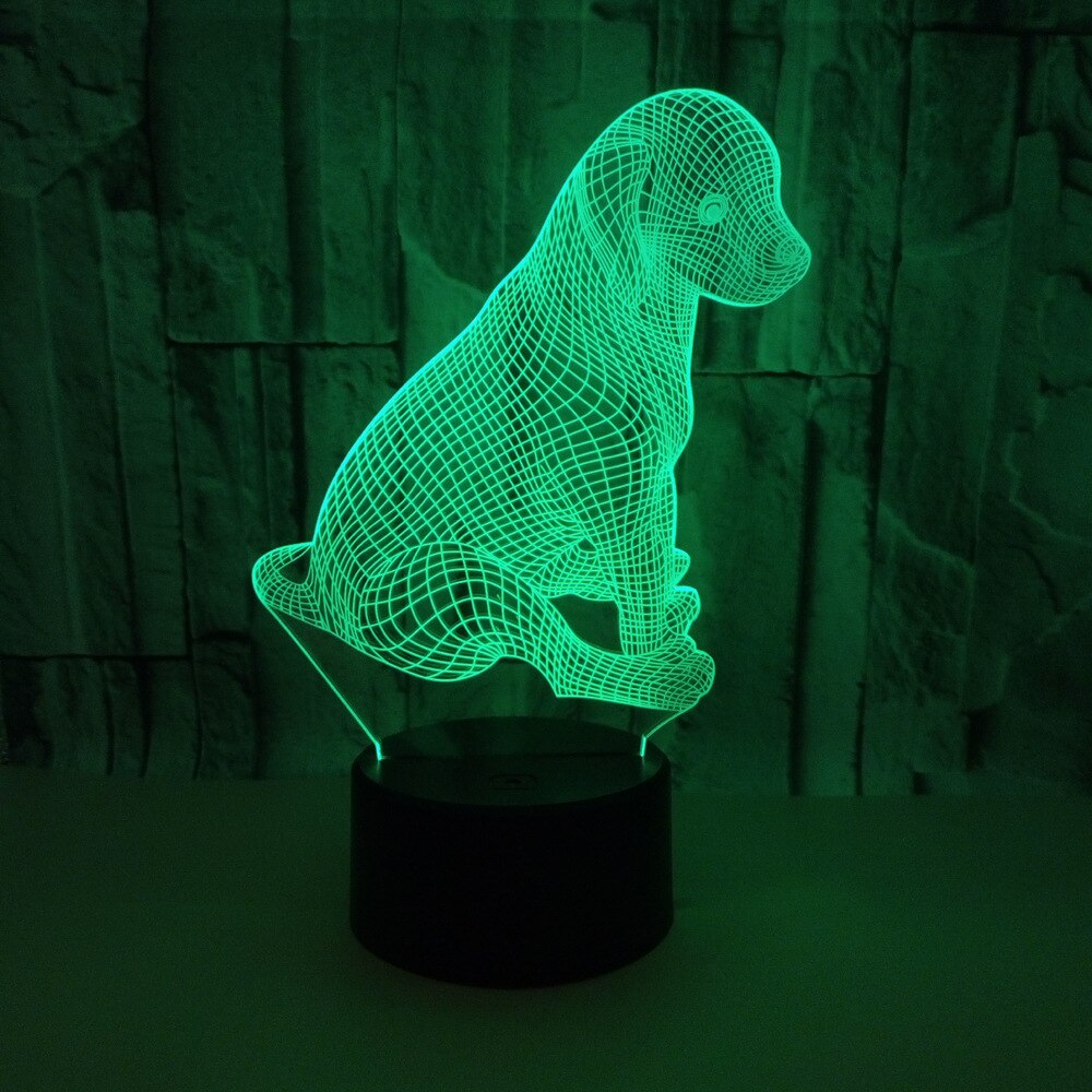 Dier Hond 3d Night Tafel Lampen Voor Woonkamer 7 kleur Touch 3d Led Tafellamp Customization Sfeer