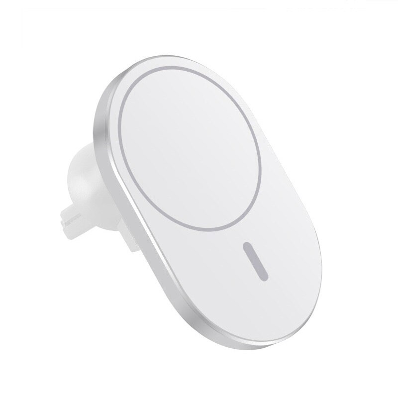 15W Magnetische Auto Draadloze Oplader Adsorptie Auto Telefoon Houder Voor Iphone 12 Pro 12 Pro Max 12 Mini Snelle draadloze Oplader Mount: White