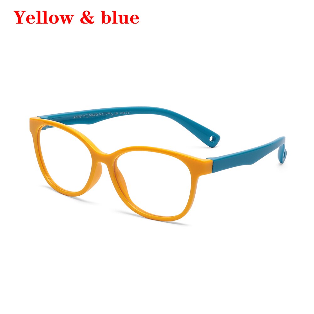 Anti-blå lys brille ramme silikone ramme briller baby børn bløde børn fleksible beskyttende briller computerglas: 5