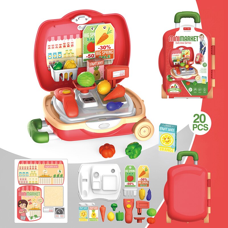 Casa di gioco Giocattoli di Simulazione Set Cucina Ice Cream Casa Kit di Strumenti di Riparazione Trolley Per Bambini Divertimento Trolley Giocattoli scherza il Regalo: 8G806