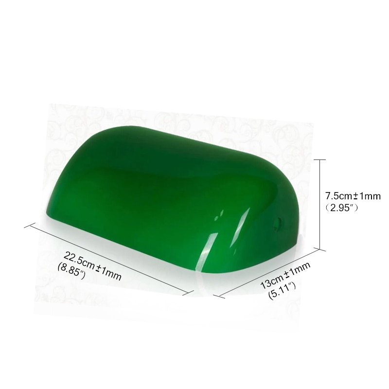Cubierta de lámpara banquero de cristal de color verde/azul/ámbar/Blanco/Pantalla de Cristal de lámpara de banquero