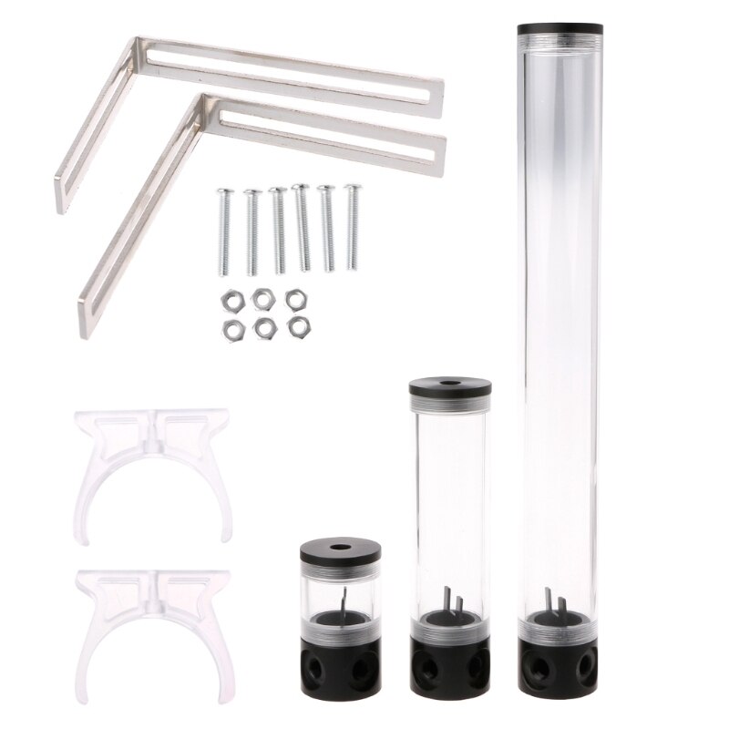 PC Water Cooling Kit 50mm Diameter G1/4" Cylinder Reservoir Tank 9/19/40cm For Computer Water Cooling O28 19