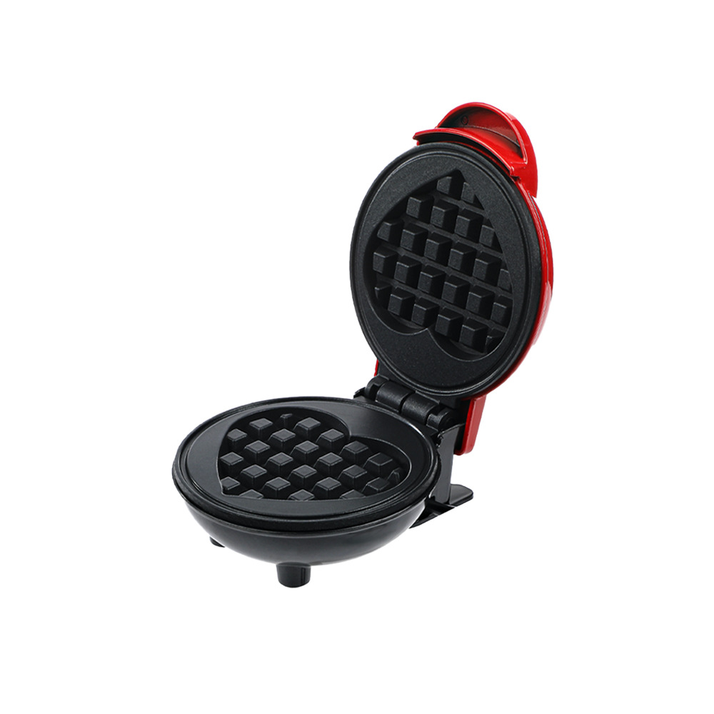 Máquina antiadherente para hacer gofres con forma de corazón para el hogar, Mini máquina para hornear pan de desayuno, 110V y 220V