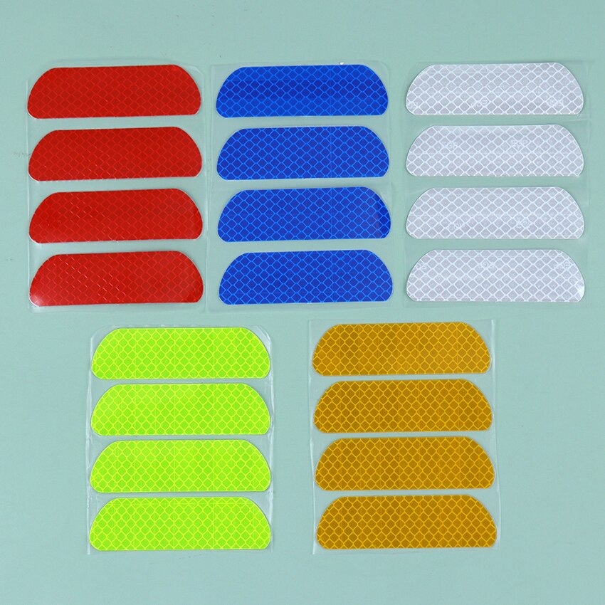 Autocollants réfléchissants de voiture, 4 pièces, étiquette pour porte de voiture, pour sourcils, de sécurité, bande réfléchissante, avertissement