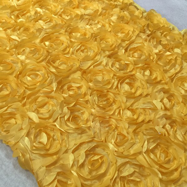 LANLINYING 3D Satin Rose Flower Fabric Material Textile For Sewing Cloth Handmade Wedding Decorate Carpet Cloth D292