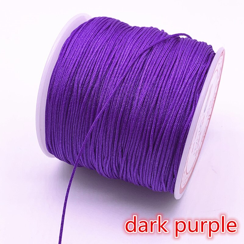 Bracelet de fil en Nylon 100 mètres/rouleau, cordon en macramé, nœud chinois, tressé, glands bricolage-même, fil à perles,: 06