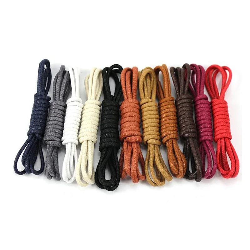 2 pares de cordones redondos finos encerados, cordones de zapatos de cuero, cordones de zapatos Unisex para botas y zapatos, 100cm/120cm/140cm/160cm: Rosa / 80 cm