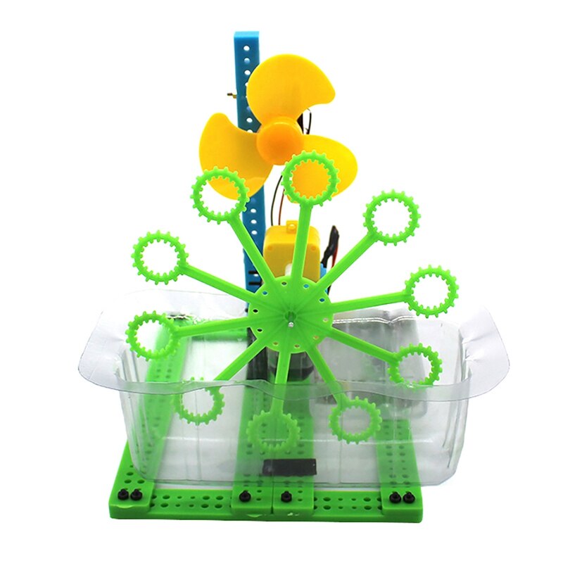 Diy samling boble maskine hjemmelavet elektrisk legetøj videnskab eksperiment kit til børn studerende legetøj