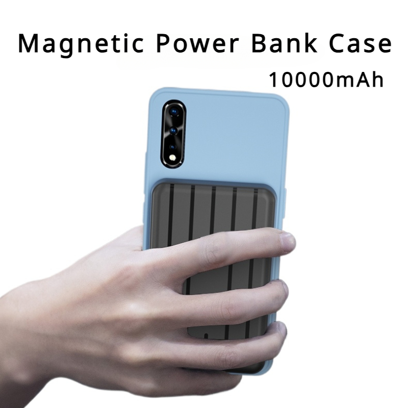 Magnetische powerbank-hoes met 10000 mah batterijlader voor samsung galaxy  a12 a22 a32 a42 a52 a52s a72 a82 a33 a53 a73 a23 5g 4g