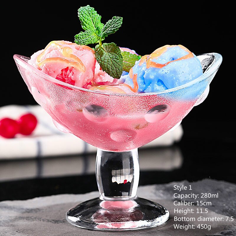 Exquisite 200-600Ml Strange Shape Cocktail Wine Glass Dessert Cup Milkshake Bowl Bar Cold Drinks Shop Goblet Dish: S1 280ml